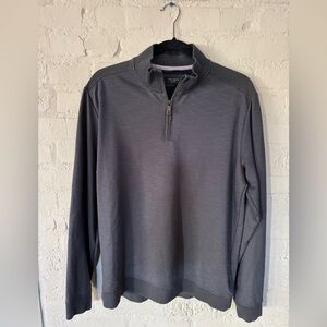 Ted Baker size L front zip pullover grey